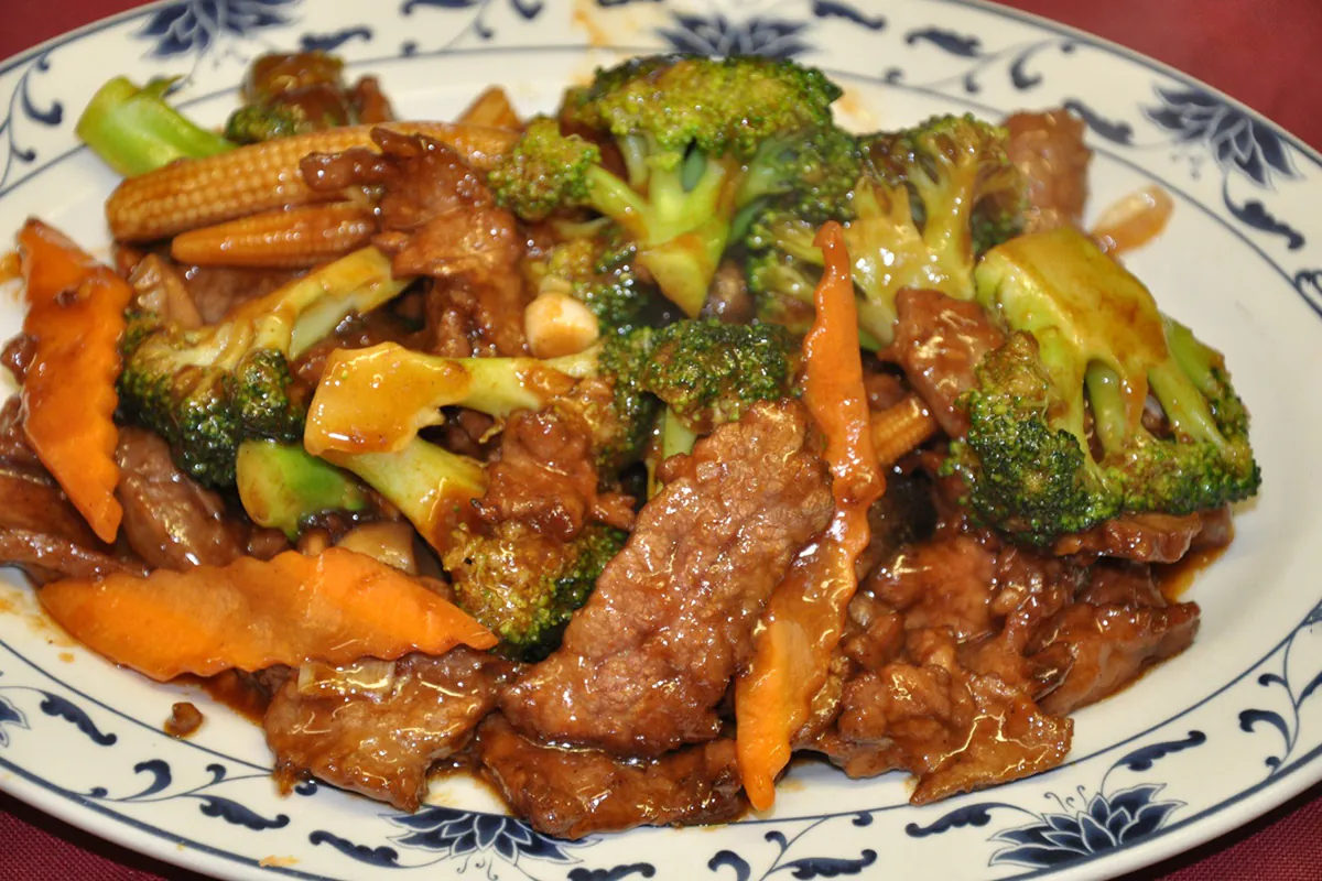 Broccoli & Baby Corn at Chen Garden，a Asian Restaurant in Rochester